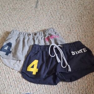 STATE Women's Gray and Navy Athletic Shorts